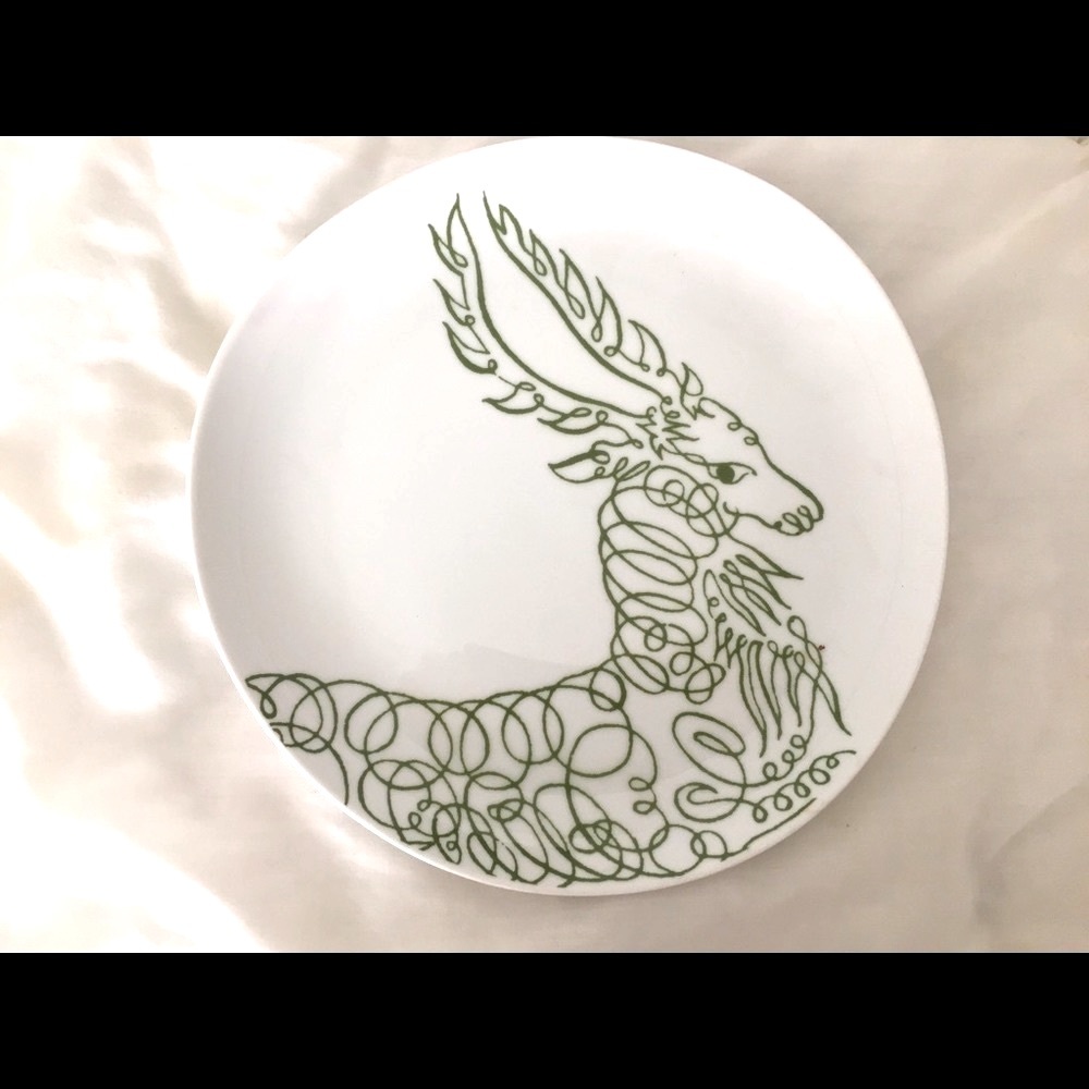 West Elm/Sesame Letterpress Ltd. Edition Calligraphic Art Plate GREEN 9” 🎄 Gift